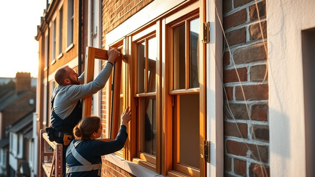 Wooden Window Installation Beaconsfield
