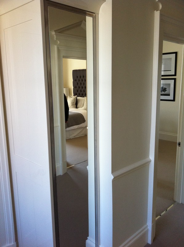 Full-length wardrobe mirror fitted in Beaconsfield home